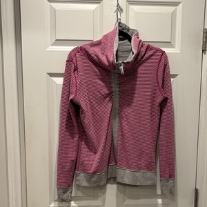Lululemon reversible Striped Pink and Gray or solid grey Women's sweatshirt